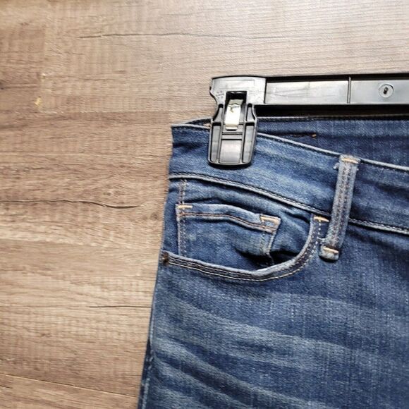 Abercrombie & Fitch Harper Ankle Jeans Blue Medium Wash Womens 26 Distressed - Picture 5 of 15